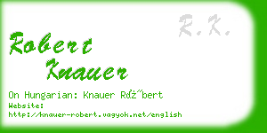 robert knauer business card